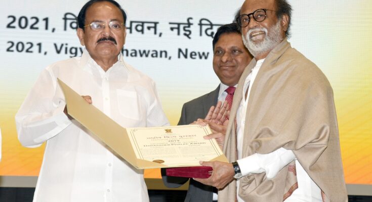 Shri Rajnikant honoured with Dada Saheb Phalke Award