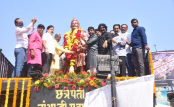 the 35th anniversary of the sculptural memorial of Chhatrapati Sambhaji Maharaj at the Deccan Gymkhana in Pune,