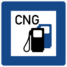 Traffic Sign CNG Gas Station