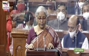 Finance Minister Nirmal Sitharaman presenting Budget