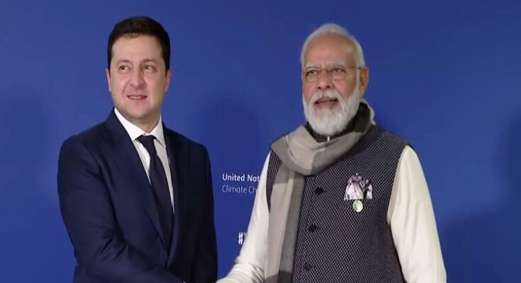 Prime Minister Narendra Modi spoke with President of Ukraine Volodymyr Zelenskyy