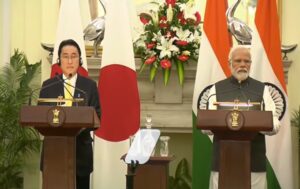 Prime Minister Narendra Modi and Japanese Prime Minister Fumio Kishida 