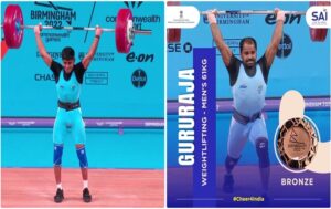 Silver medal to Sanket Sargar and bronze medal to Gururaja Pujari in weightlifting in Commonwealth Games राष्ट्रकुल स्पर्धांमधे भारोत्तोलनात संकेत सरगर याला रौप्य तर गुरूराजा पुजारी याला कांस्यपदक हडपसर मराठी बातम्या Hadapsar Latest News Hadapsar News