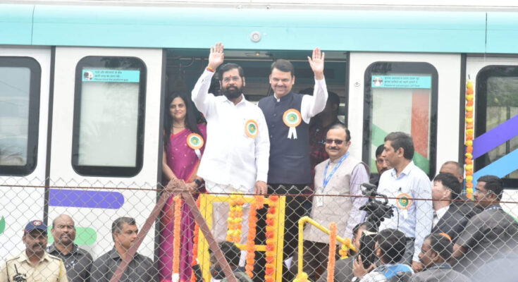 Successful testing of Colaba Sipz Metro Line-3 in the presence of Chief Minister and Deputy Chief Minister मुख्यमंत्री आणि उपमुख्यमंत्र्यांच्या उपस्थितीत कुलाबा सिप्झ मेट्रो लाईन-३ ची यशस्वी चाचणी हडपसर मराठी बातम्या Hadapsar Latest News Hadapsar News