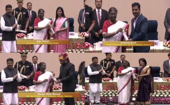 President Droupadi Murmu confers National Awards to distinguished teachers on the occasion of Teacher's day शिक्षक दिनानिमित्त राष्ट्रपती द्रौपदी मुर्मू यांच्या हस्ते प्रतिष्ठित शिक्षकांना राष्ट्रीय पुरस्कार प्रदान हडपसर मराठी बातम्या Hadapsar Latest News Hadapsar News