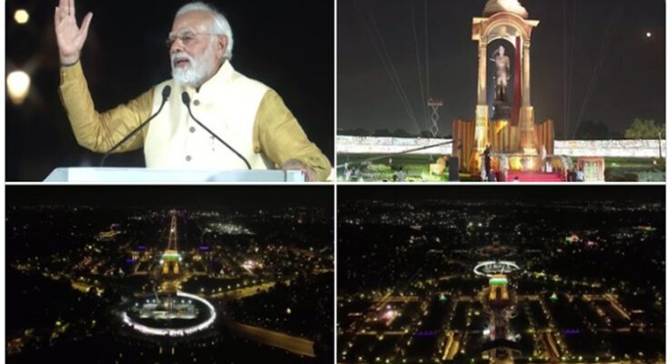 Prime Minister inaugurated the 'Kartavya Path' and unveiled the statue of Netaji Subhash Chandra Bose at India Gate. पंतप्रधानांनी 'कर्तव्य पथ' चे उद्‌घाटन आणि इंडिया गेट येथे नेताजी सुभाषचंद्र बोस यांच्या पुतळ्याचे केले अनावरण हडपसर मराठी बातम्या Hadapsar Latest News Hadapsar News