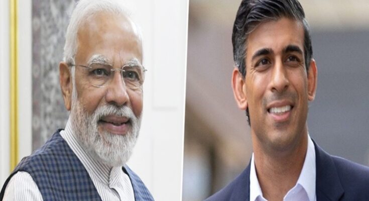 Prime Minister Narendra Modi and British Prime Minister Rishi Sunak प्रधानमंत्री नरेंद्र मोदीआणि ब्रिटनचे प्रधानमंत्री ऋषी सुनक हडपसर मराठी बातम्या Hadapsar Latest News, Hadapsar News,