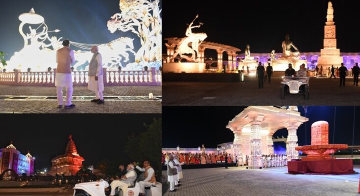 The first phase of the Mahakal Lok Project was dedicated to the nation at the Mahakaleshwar Temple महाकालेश्वर मंदिरात महाकाल लोक प्रकल्पाचा पहिला टप्पा राष्ट्राला समर्पित हडपसर मराठी बातम्या Hadapsar Latest News Hadapsar News