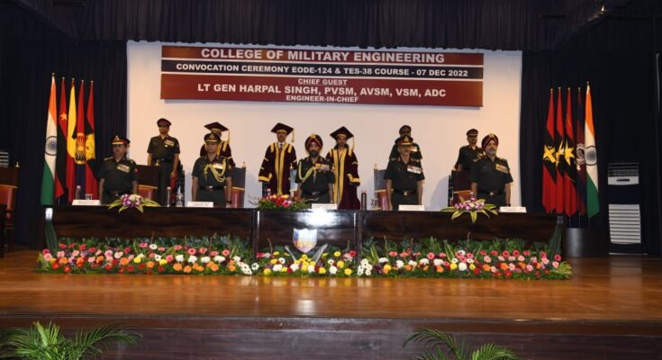 Scroll Presentation at College of Military Engineering, Pune पुण्याच्या लष्करी अभियांत्रिकी महाविद्यालयात पदवीदान समारंभ संपन्न हडपसर मराठी बातम्या Hadapsar Latest News Hadapsar News