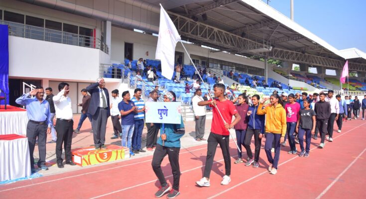 Inauguration of State Level School Field Sports Tournament at Shiv Chhatrapati Sports Complex शिवछत्रपती क्रीडा संकुलात राज्यस्तरीय शालेय मैदानी क्रीडा स्पर्धेचे उद्घाटन हडपसर मराठी बातम्या Hadapsar Latest News Hadapsar News