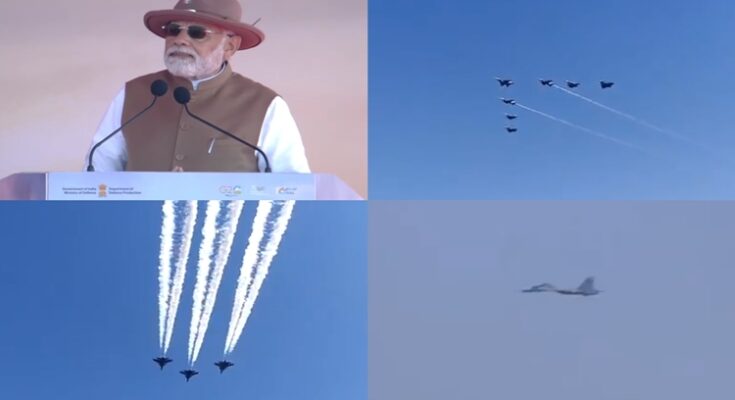 Prime Minister Narendra Modi inaugurated the 14th phase of Aero India 2023 today पंतप्रधान नरेंद्र मोदी यांनी आज एरो इंडिया 2023 या कार्यक्रमाच्या 14 च्या भागाचे उद्घाटन केले हडपसर क्राइम न्यूज हडपसर मराठी बातम्या Hadapsar Latest News Hadapsar News