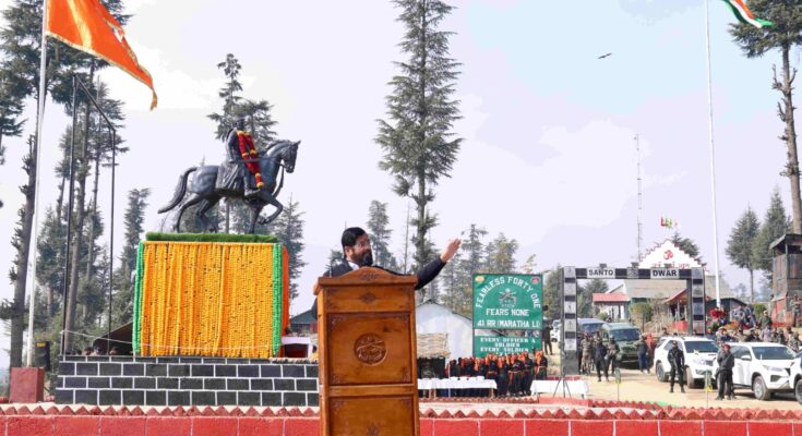 Statue of Chhatrapati Shivaji Maharaj near Indo-Pak Line of Control is an inspiration to soldiers भारत-पाक नियंत्रण रेषेजवळील छत्रपती शिवाजी महाराजांचा पुतळा सैनिकांना प्रेरणादायी - मुख्यमंत्री एकनाथ शिंदे हडपसर क्राइम न्यूज, हडपसर मराठी बातम्या, हडपसर न्युज Hadapsar Crime News, Hadapsar Marathi News, ,Hadapsar News