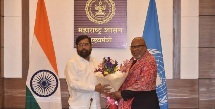 United Nations General Assembly President Dennis Francis expressed his sentiments in a meeting with the Chief Minister मुख्यमंत्र्यांसोबतच्या बैठकीत संयुक्त राष्ट्रसंघ महासभा अध्यक्ष डेनिस फ्रान्सिस यांनी व्यक्त केली भावना हडपसर क्राइम न्यूज, हडपसर मराठी बातम्या, हडपसर न्युज Hadapsar Crime News, Hadapsar Marathi News, ,Hadapsar News, Hadapsar Latest News