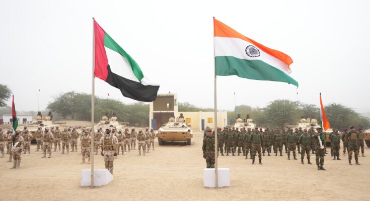 India-United Arab Emirates joint military exercise 'Desert Cyclone' begins in Rajasthan भारत - संयुक्त अरब अमिरातीचा संयुक्त लष्करी सराव ‘डेझर्ट सायक्लोन’ राजस्थानमध्ये सुरू हडपसर क्राइम न्यूज, हडपसर मराठी बातम्या, हडपसर न्युज Hadapsar Crime News, Hadapsar Marathi News, ,Hadapsar News