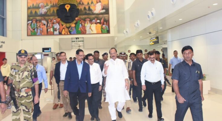 Deputy Chief Minister Ajit Pawar inspected the new terminal at Pune Airport and its facilities. पुणे विमानतळावरील नवीन टर्मिनलची आणि तेथील सुविधांची पाहणी उपमुख्यमंत्री अजित पवार यांनी केली. हडपसर क्राइम न्यूज, हडपसर मराठी बातम्या, हडपसर न्युज Hadapsar Crime News, Hadapsar Marathi News, ,Hadapsar News, Hadapsar Latest News