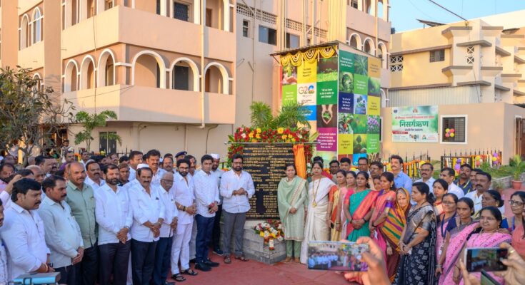 Ms. Aditi Tatkare, Minister of Women and Child Development inaugurated the biogas generation project at Sri Kshetra Ozar. महिला व बालविकास मंत्री कु.आदिती तटकरे यांच्या हस्ते, श्री क्षेत्र ओझर येथे बायोगॅस निर्मिती प्रकल्पाचे उद्घाटन हडपसर क्राइम न्यूज, हडपसर मराठी बातम्या, हडपसर न्युज Hadapsar Crime News, Hadapsar Marathi News, ,Hadapsar News, Hadapsar Latest News