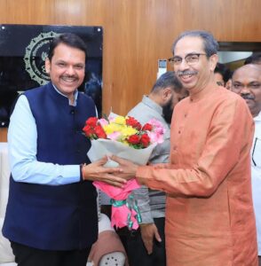 Uddhav Thackeray meets Chief Minister Devendra Fadnavis