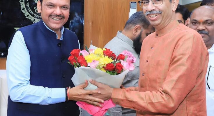 Uddhav Thackeray meets Chief Minister Devendra Fadnavis